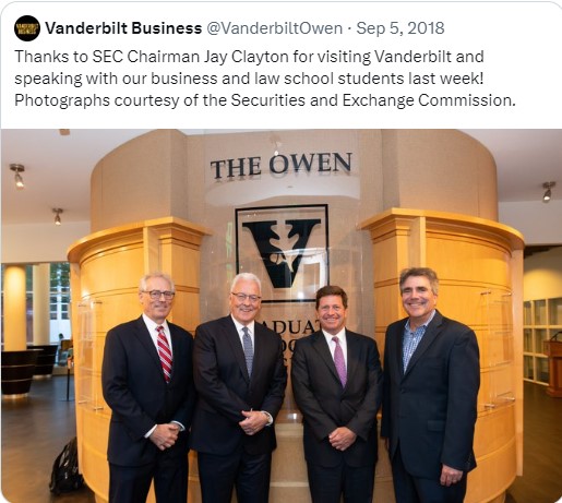 2018-09-05 Vanderbilt tweet Clayton Hinman Craig Lewis